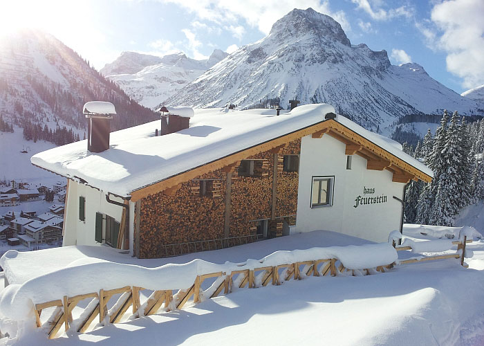 haus feuerstein ferienwohnung lech oberlech winter