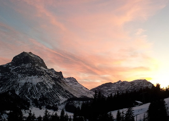 skiurlaub landschaft ferienwohnung lech oberlech